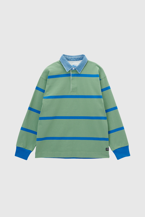 Langdon Rugby Shirt - Olive / Blue