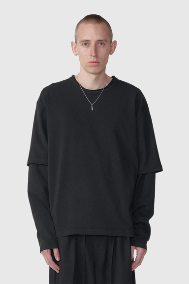 Layer LS Tee - Thrashed Black