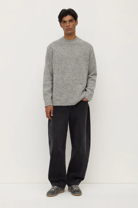 Lief Wool Blend Knit - Mid Grey Marle