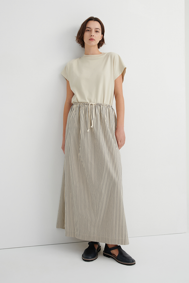 Linear Skirt - Ecru Stripe