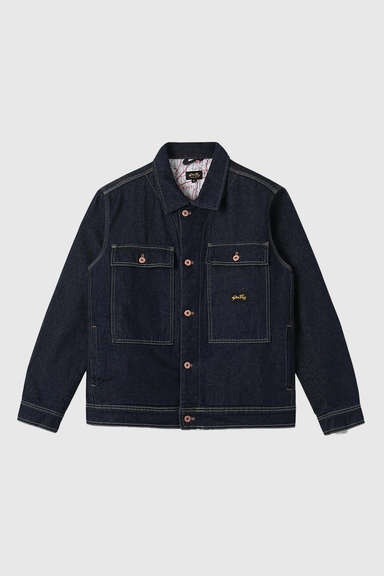 Lined Trucker Jacket - Single Rinse Denim