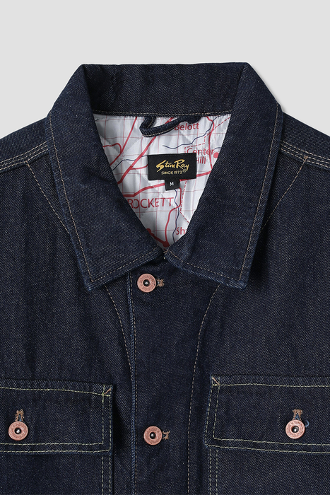 Lined Trucker Jacket - Single Rinse Denim