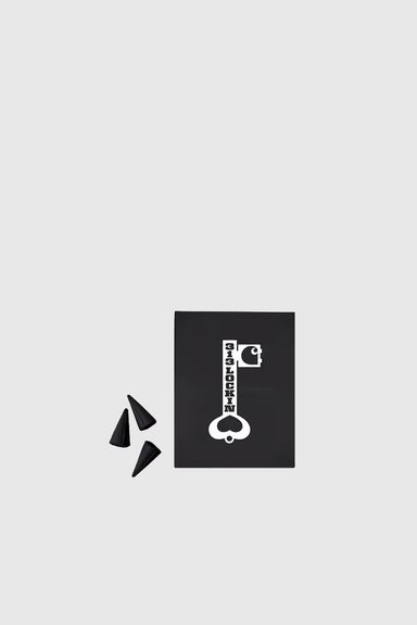Locked Cone Incense - White / Black