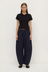 Lola Barrel Pant - Navy