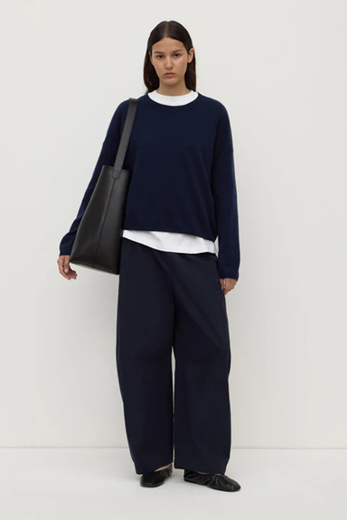 Lola Barrel Pant - Navy