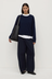 Lola Barrel Pant - Navy