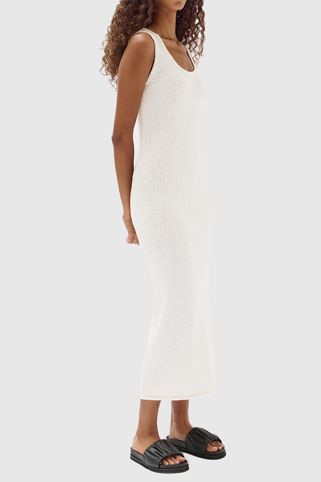 Lucinda Boucle Knit Maxi Dress - Cream