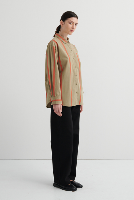 Maker Shirt - Nasturtium Stripe