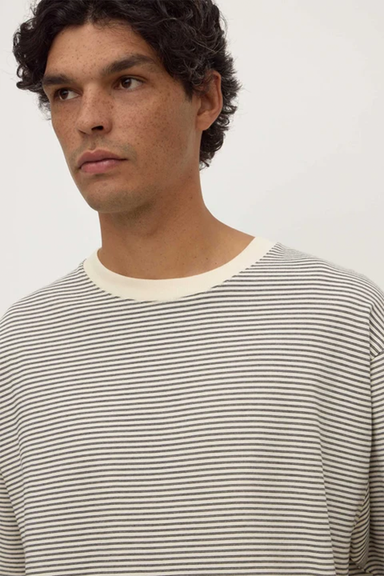 Malone Stripe Short Sleeve Tee - Black / Cream