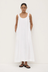 Maree Linen Midi Dress - White