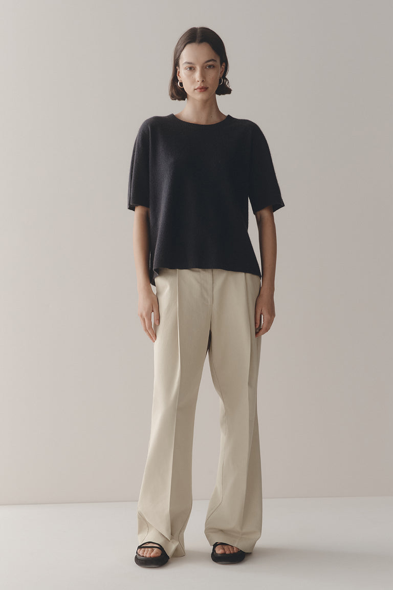 expect button vest / natural marle main image 1