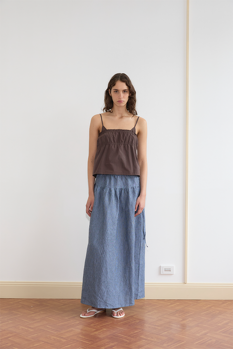 Maxi Skirt - Azure Stripe
