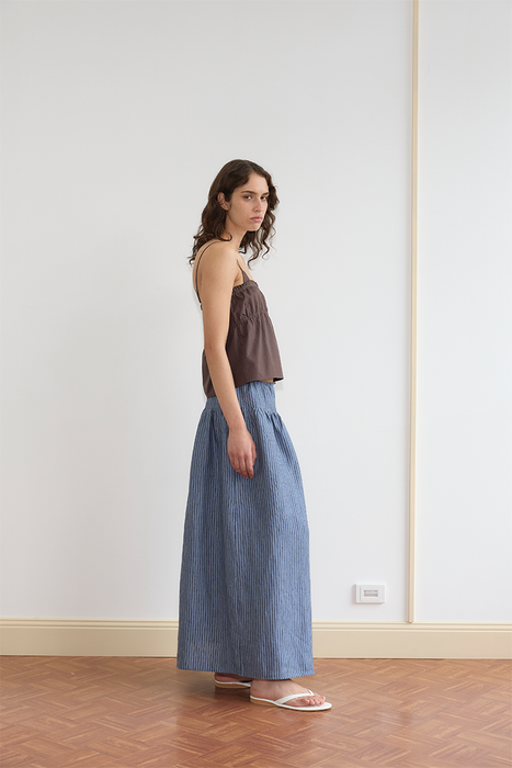 Maxi Skirt - Azure Stripe