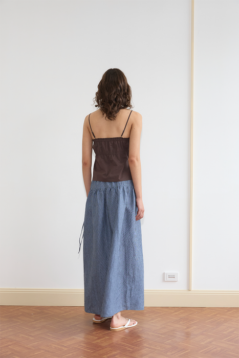 Maxi Skirt - Azure Stripe