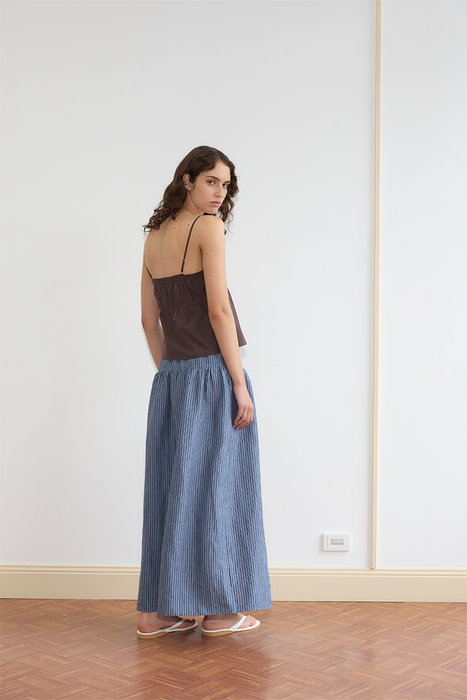 Maxi Skirt - Azure Stripe