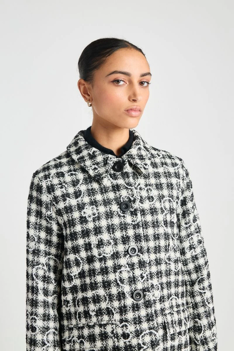 Maya Jacket - Black & Cream Check