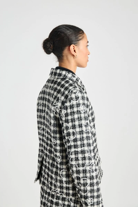 Maya Jacket - Black & Cream Check