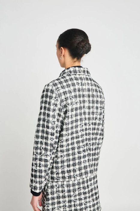 Maya Jacket - Black & Cream Check