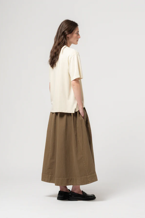 Meadow Skirt - Cotton Linen Canteen Green