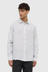 Mens Everyday Linen Long Sleeve Shirt - Pool Stripe