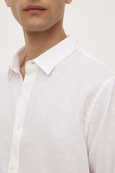 Mens Everyday Linen Long Sleeve Shirt - White