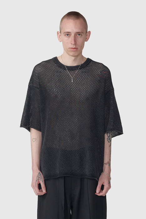 Mesh Tee - Washed Black