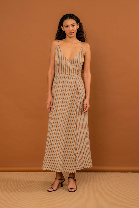 Mia Dress - Jute Stripe