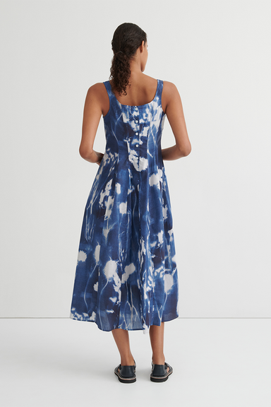 Midnight Dress - Cyanotype Floral