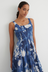 Midnight Dress - Cyanotype Floral