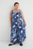 Midnight Dress - Cyanotype Floral