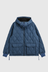 Military W-Zip Down Hoodie - Indigo Denim