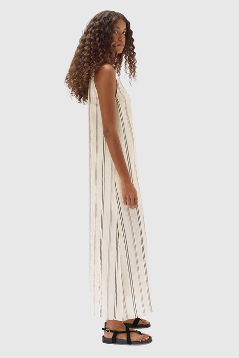 Milos Stripe Maxi Dress - Cream/Black