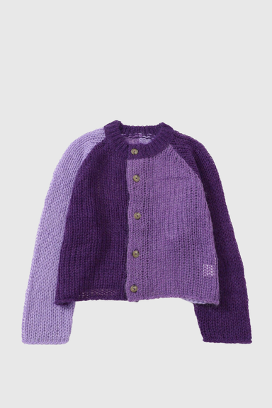 Mohair Crazy Cardigan - Purple