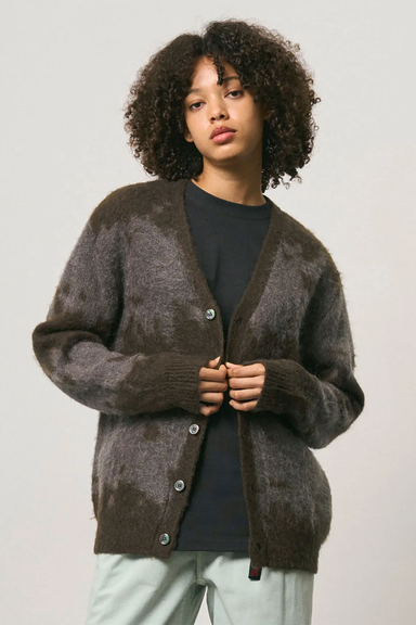 Mohair Splatter Cardigan - Slate Splatter