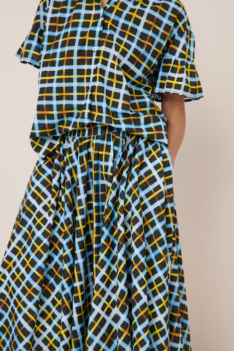 Motion Skirt - Neon Tartan
