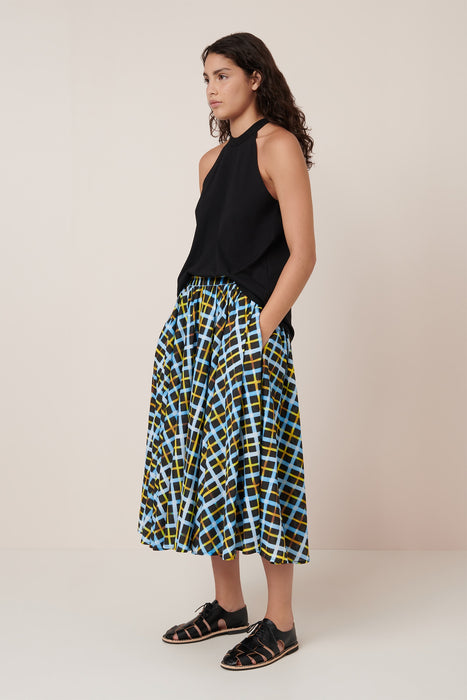 Motion Skirt - Neon Tartan