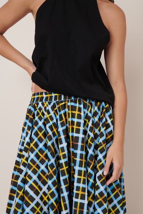 Motion Skirt - Neon Tartan