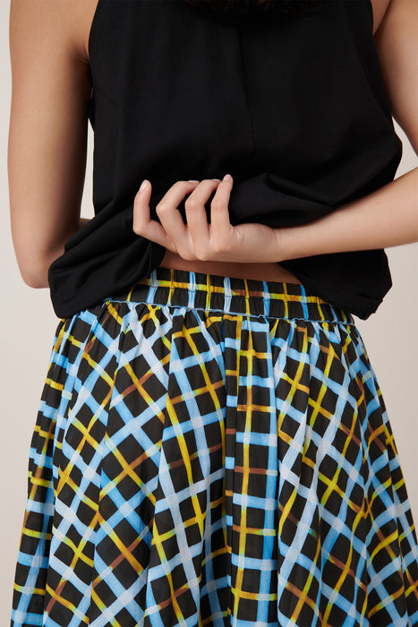 Motion Skirt - Neon Tartan