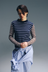 Murphy Striped Top - Navy