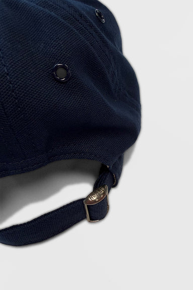 Light Canvas Felt N 8 Panel Cap - Dark Navy