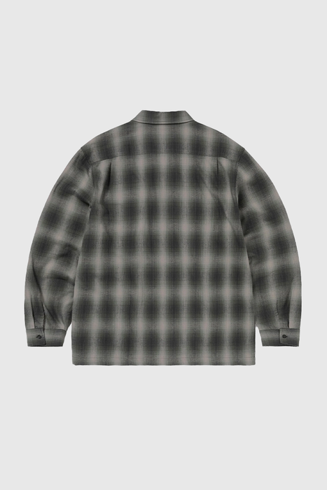 Nep Check Zip Shirt - Black