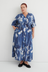 Nigella Dress - Cyanotype Floral