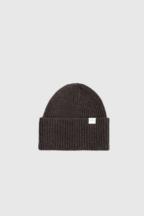 Norse Standard Merino Lambswool Beanie - Heathland Brown