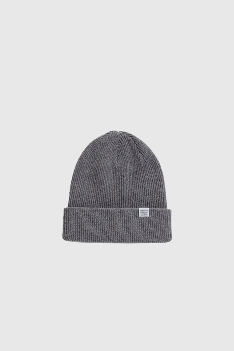 Norse Standard Merino Lambswool Beanie - Grey Melange
