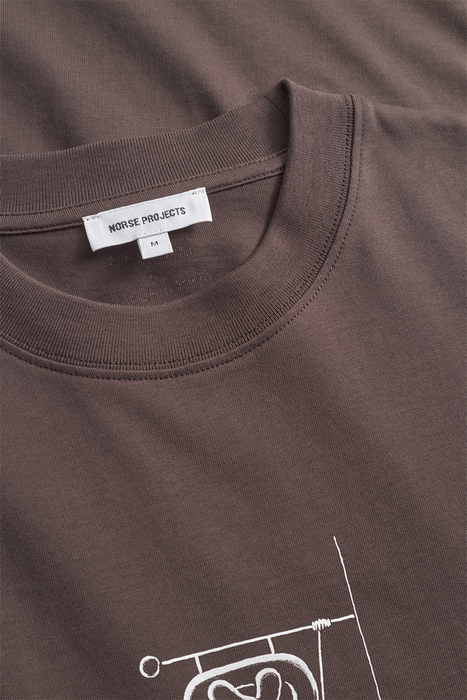 Norse x Daniel Frost Baker Ascent T-Shirt - Seal Brown