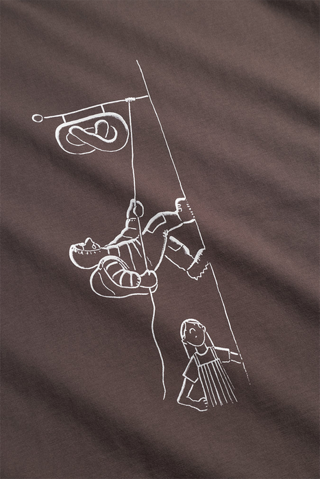 Norse x Daniel Frost Baker Ascent T-Shirt - Seal Brown