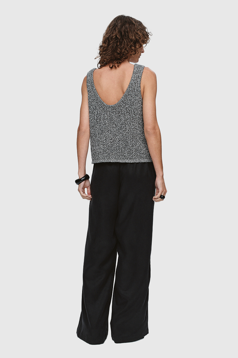 Nova Top - Black / Ivory Melange