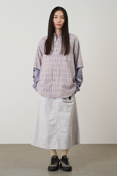 Nylon Utility Skirt - Ecru