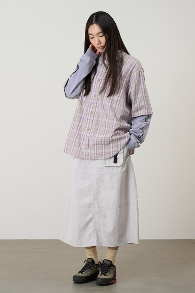 Nylon Utility Skirt - Ecru