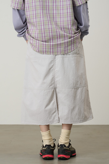 Nylon Utility Skirt - Ecru